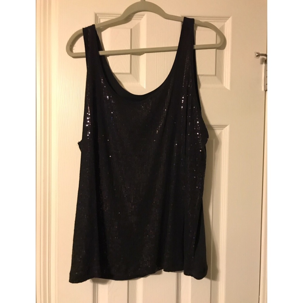 Lane Bryant Size 18/20 Black Sequin Top